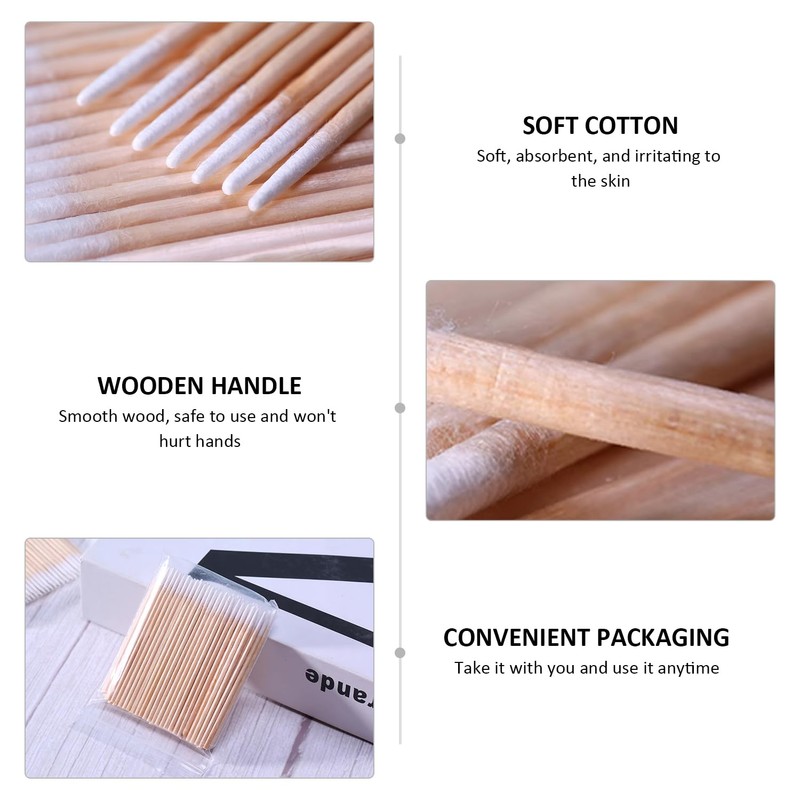 600 Pointed Cotton Swabs, Can Be Used For Tattoos, Eyebrow