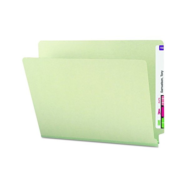Smead End Tab Pressboard File Folder, Straight-Cut Tab, 1" Expansion,