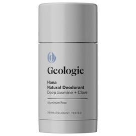 Geologie Hana Natural Deodorant | Jasmine + Clove Scent for Men & Women | Sensitive Skin Safe | Aluminum-Free, Baking Soda-Free, Dermatologist Tested, Vegan, Sulfate-Free, Paraben-Free | (2.6 oz)