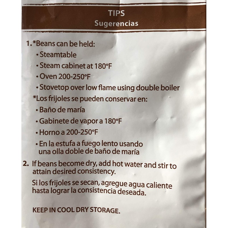 Santiago Vegetarian Refried Beans, Dehydrated Refried Pinto Beans with Whole