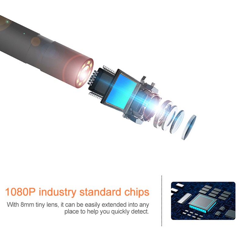 P40 1080P 8 LED Light Waterproof Industrial Endoscope Camera with