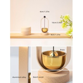 Buddhist Altar Orin Mini Rin Buddhist Altar Rin Brass Pet Memorial Buddhist Altar Small Small Small Beautiful Tone Mini Base Natural Wood Stylish Portable Convenient Orin