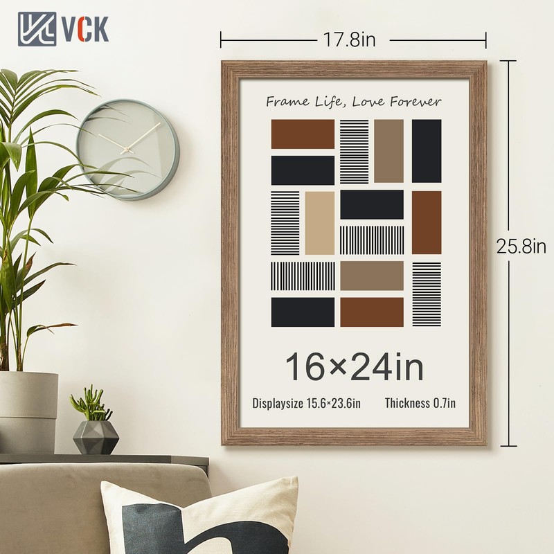 VCK 16x24 Frame 3 Pack - Brown Walnut, Natural Textured
