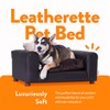 Moots Premium Leatherette Pets Sofa, Espresso, Small