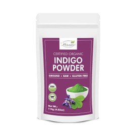 Polvo Índigo Orgánico | Tinte Para Cabello Índigo En Polvo | Ideal Para Cabello Negro Y Oscuro | Usda Orgánico | Polvo Índigo Para Cabello | Tinte Para Cabello Índigo 4 Onzas (Paquete De 1)