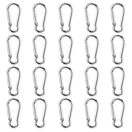 20 PCS Carabiner Clips Snap Hooks, Aluminum Carabiner Keychain, Small Carabiner Clips for Keys, Karabiner Keyring Clip Snap Hook for Backpack Dog Leash Fishing Camping Awning (Not for Climbing)