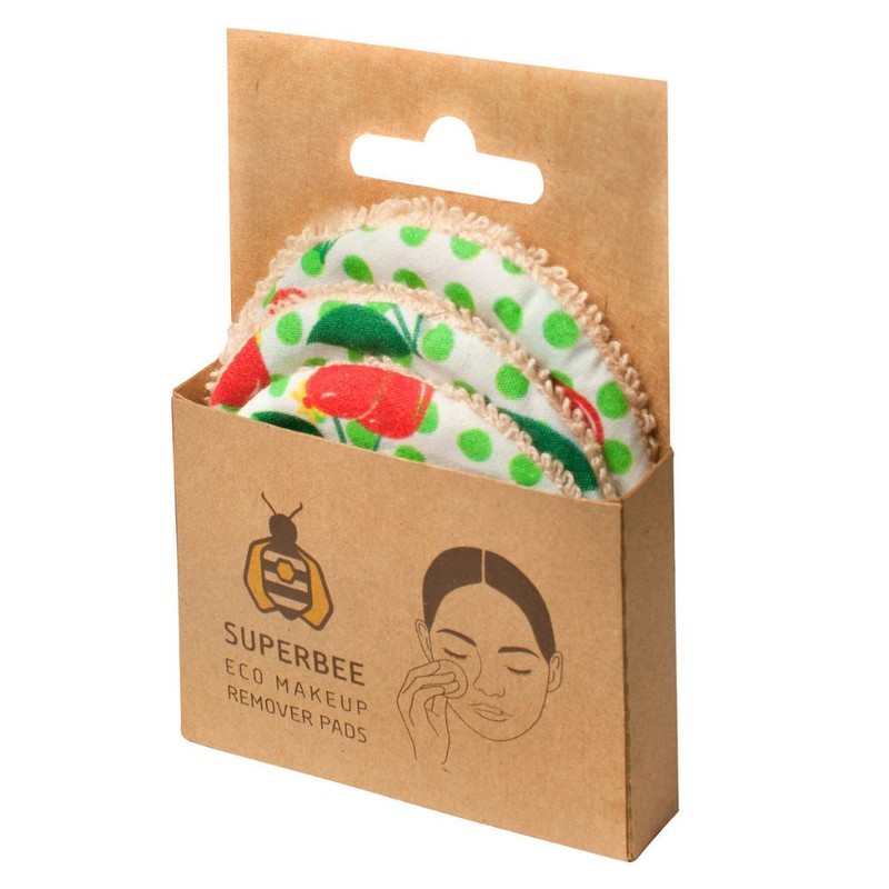 SuperBee Reusable Makeup Remover Pads - Organic Cotton - 3