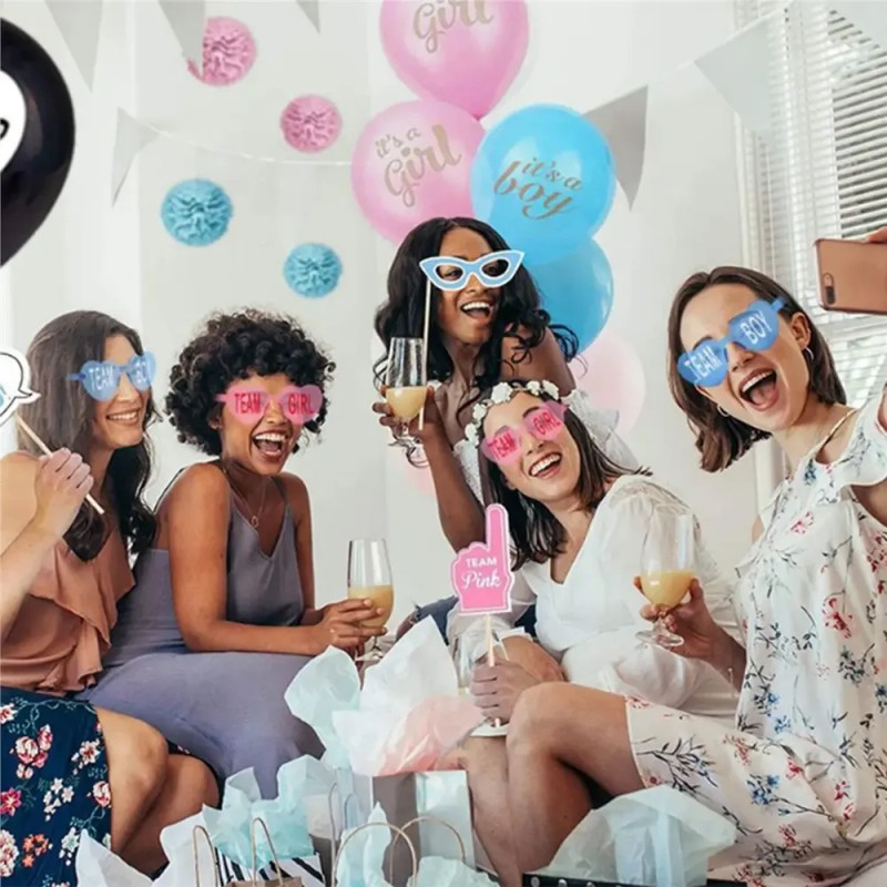 Gafas Reveladoras De Género, 20 Unidades, Gafas De Sol Azule