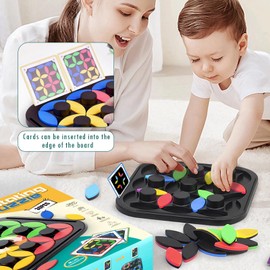 OneNine Wooden Puzzles for 1 2 3 Year Olds, Board Games with Rotating Leaves, Montessori Toys for Girl Boy, Develop Thinking and Practical Skills, Puzzles for 2 3 Year Olds