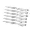 6Pcs Ball Point Pen Crystal Stone Replaceable Refill Elegant Multi