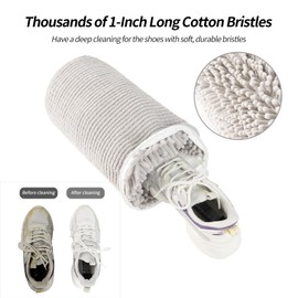 GOGOODA Upgraded Shoe Washing Bag for Washing Machine - Laundry Shoe Bag for Washer and Dryer with Safety Lock for All Shoe Types (New Gray, with shoe trees)