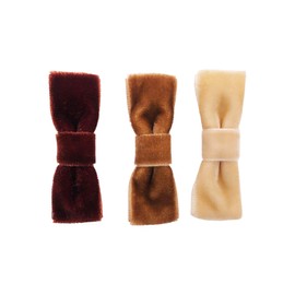 3PCS Bow Hair Clips for Women Girls Baby Girls Velvet Hairpins Simple Hair Barrettes Duckbill Hair Accessories Earth Tone Series