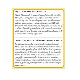 Tadin Herbail Tea Manzanilla con Menta / Chamomile with Mint. Calming, Soothing & Caffeine Free. 24 Bags. 0.84 Oz