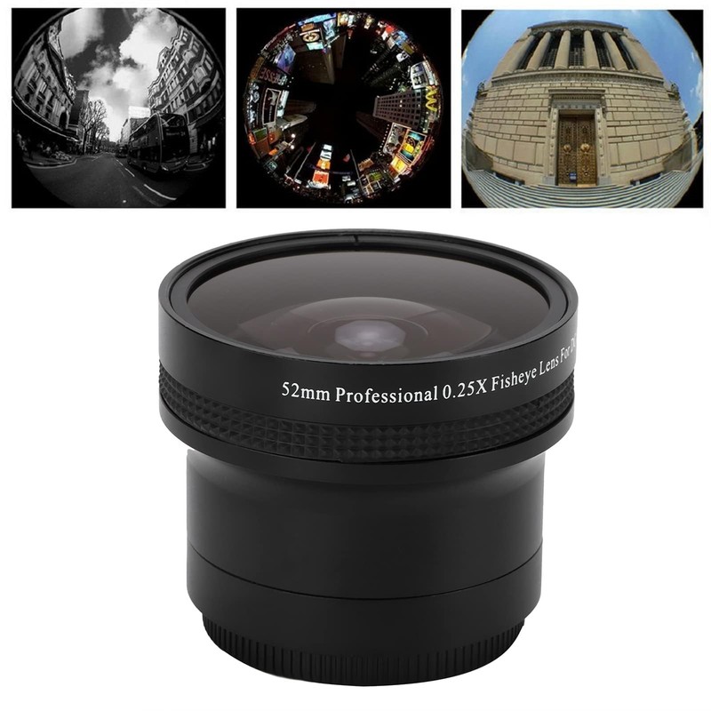 52mm 0.25x Fisheye Lens with Removable Macro Lens, for All