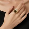 Mytys 14K Gold Plated Ring for Women,Chunky Twisted Band Rings