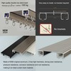 YXHOMME Double Row Ceiling Curtain Track - Double Rails for