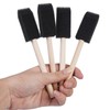 Conda 58 Pack 1" Assorted Foam Brush Set Wood Handle