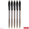 NATARAJ Snappy Ballpoint Pens, Retractable, BLACK, 0.7mm Fine Point, Pack