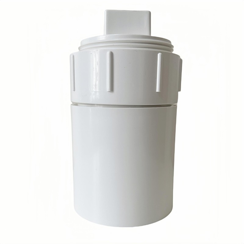 4-Inch PVC Sewer Cleanout Cap Adapter Fitting, White, with Coupling