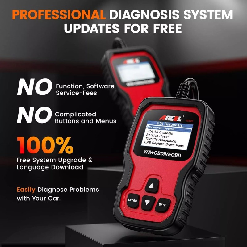 Ancel VD500 OBD2 Scanner Full System Code Reader Car Diagnostic