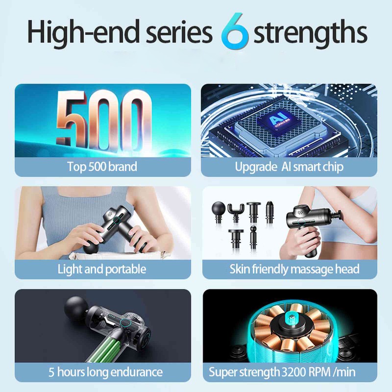 Home Portable Fascia Gun Muscle Relaxation Massage Device Deep Tissue