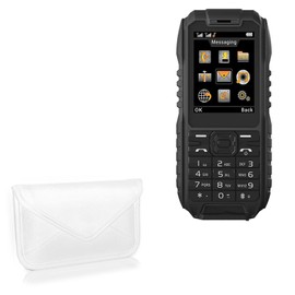 BoxWave Case Compatible with Plum Ram 4 - Elite Leather Messenger Pouch, Synthetic Leather Cover Case Envelope Design - Ivory White