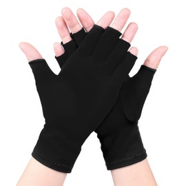 Guantes de Artritis para Mujer, Compresión para Artrosis Alivio del Dolor en Túnel Carpiano, Reumatoide, Osteoartritis Ideal para Bicicletas, Deportes, Trabajo y Mecanografía, Talla M, Negro