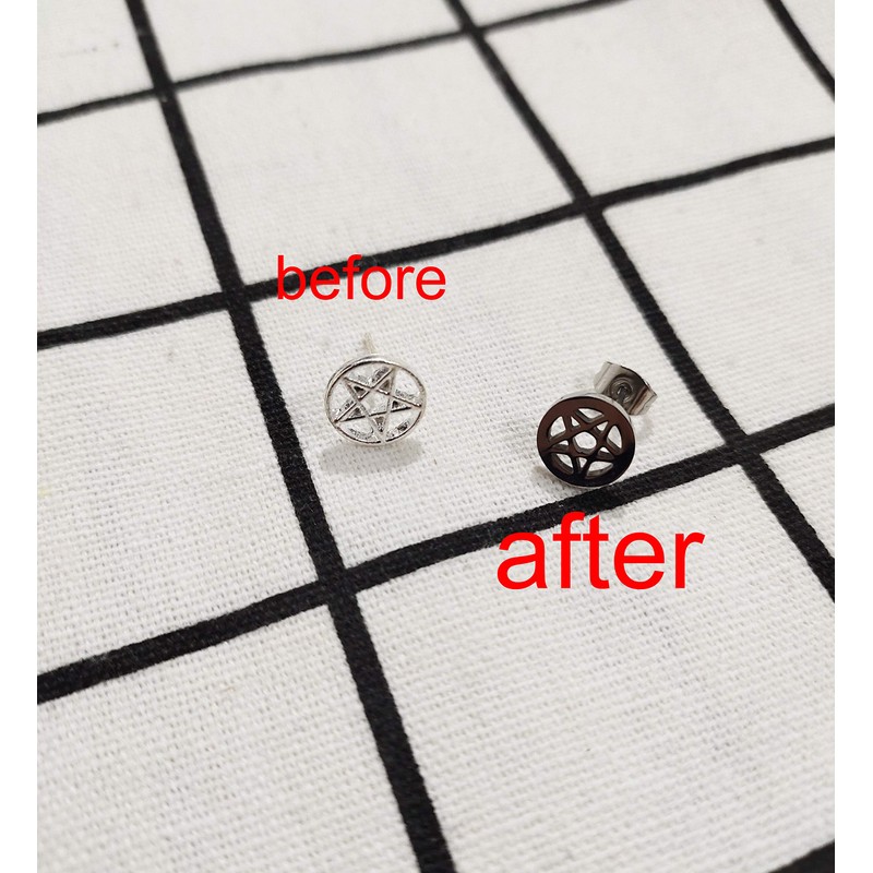 RUIZHEN Supernatural Star Pentagram Pentacle Stud Earrings Wicca Pagan Jewelry