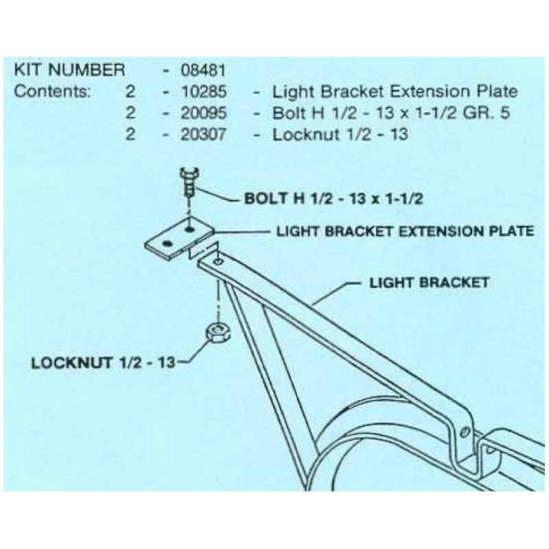 Meyer Plow Headlight Extension Brackets 08481 Moves Plow Lights Forward