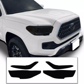 Clearsurface Fits 2016 - 2021 Tacoma HeadLight Precut Smoke Vinyl Tint Kit Film Overlay Light