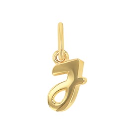 Amor Motif Pendant Unisex Women Men Gold J Comes in Jewellery Gift Box 2013455, Gold, No Gemstone
