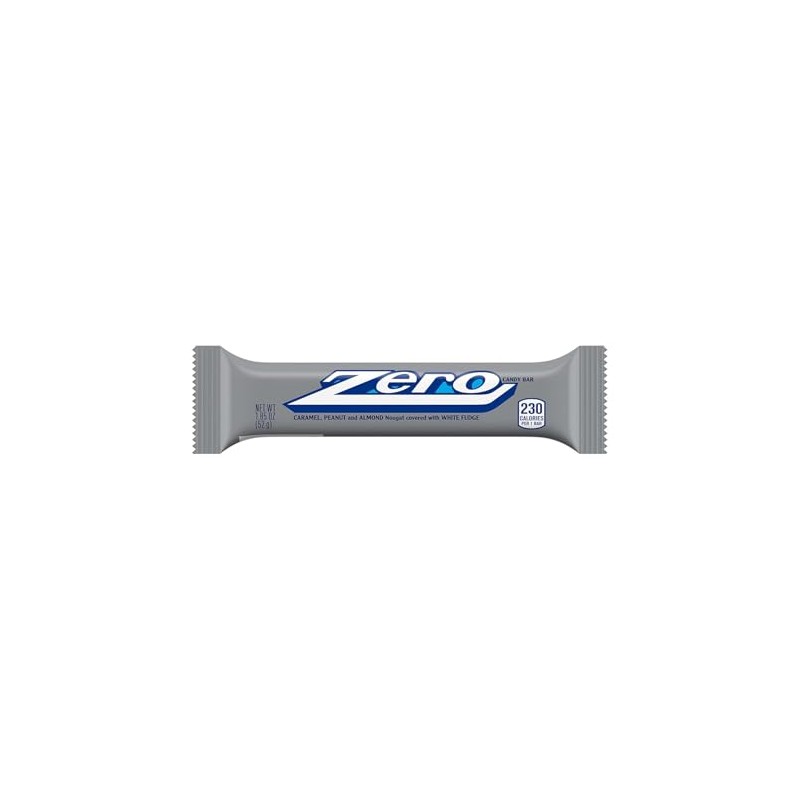 Zero Candy Bars 24 Pack 1.85 oz Each Caramel, Peanut,
