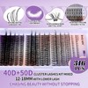 DIY Natural Lash Clusters Kit,Individual False Eyelashes Wispy Cluster Eyelash