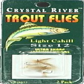 Crystal River Trout Flies Light Cahill #12 Feathers