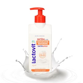Lactovit - Gel Íntimo Reparador - 250 ml - Jabón Líquido Íntimo Femenino Ideal para Mujer - Cuida y Refuerza, Especial para Pieles Sensibles - Sin Aroma