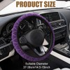 Lecctso Lecctso Fuzzy Steering Wheel Cover, Universal 15'' Steering Wheel