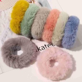 Faux fur mink hair tie / 페이크퍼밍크머리끈