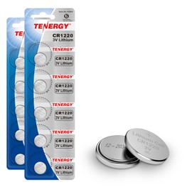 Tenergy CR1220 3V Lithium Button Cell_Battery, for_Keys, Watches,_Camera_Accessories, 10 Pack