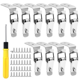 TETEWEVER Pack of 10 Corner Turnbuckles Stainless Steel Box Lock 90 Degree Snap Lock with Screws Tension Lock with Locking for Case Box, Drawer, Toolbox