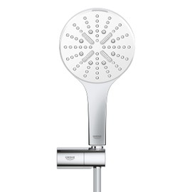 Grohe Water-Saving Hand Shower Head Set including Rainshower 26580LS0 130 SmartActive EcoJoy Wall Mount 3 Jet Modes