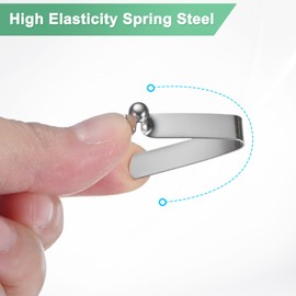 M METERXITY 6-Pack Kayak Paddle Snap 5mmx30mm Single Pin V Shaped Spring Steel Tent Pole Clips Locking Clips for Camping/Kayak Paddle/Tent Pole Push Button Spring Snap Clips