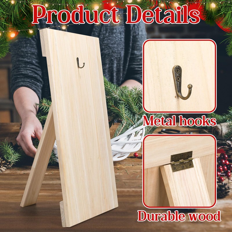 Lineshading Wreath Easel for Wreaths Making Christmas Wooden Wreath Stand