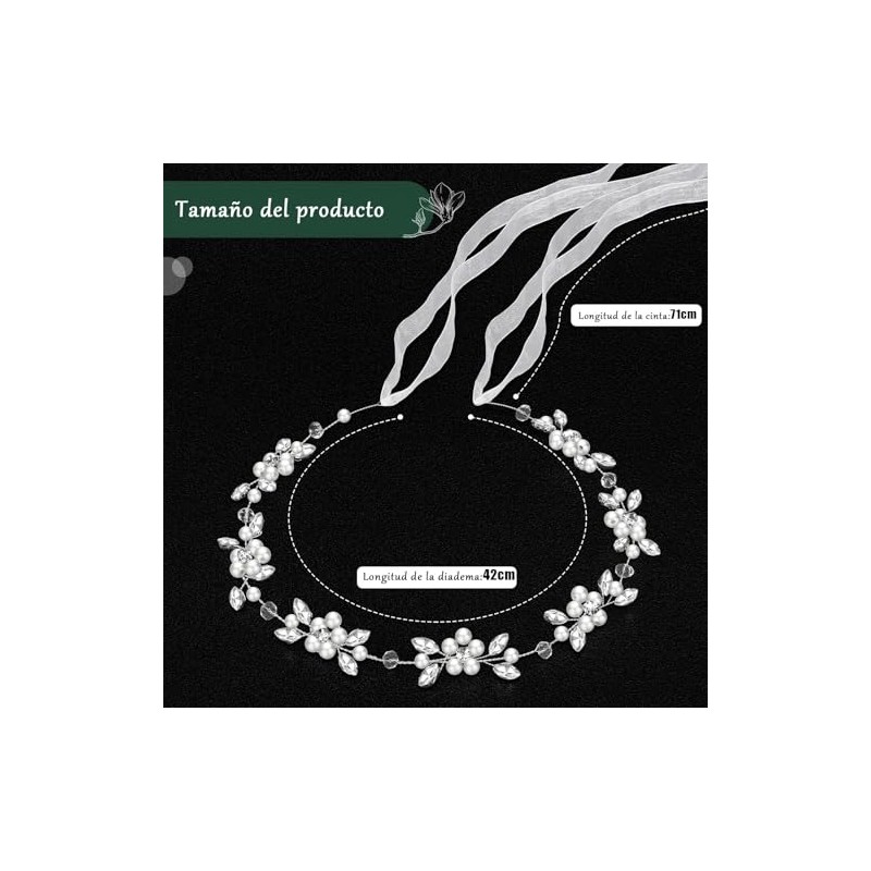 Mythya Bandas para el Cabello de Las Cristal Flores, Accesorios