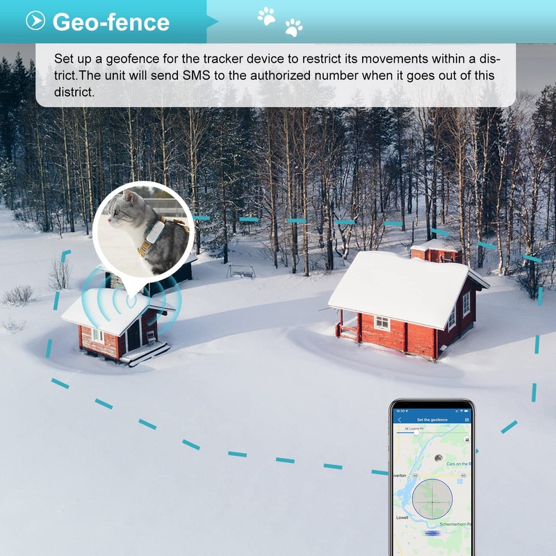 Zeerkeer Mini Pet GPS 4G Real-time 4G Locator for Dogs