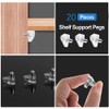 5mm Clear Shelf Support Pegs, Cabinet Shelf Pegs, Heavy Duty