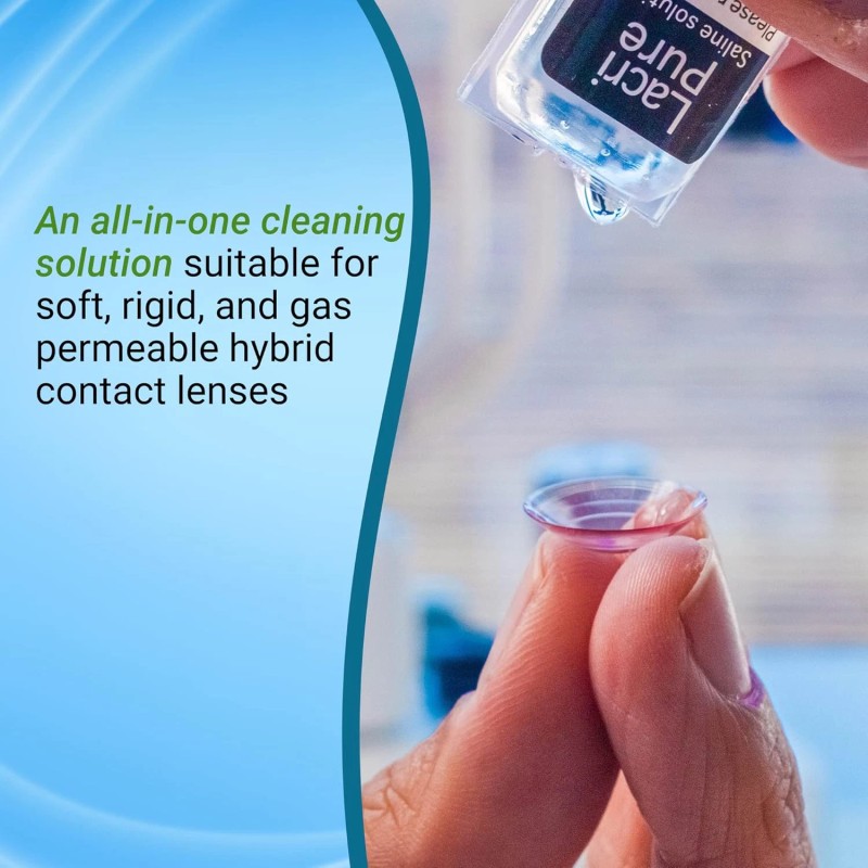 Menicon LacriPure Saline Contact Lens Solution, for Lens Rinse &