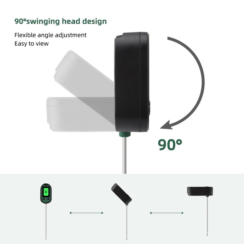 Soil PH Tester 5 in 1 Sunlight Moisture pH Temperature