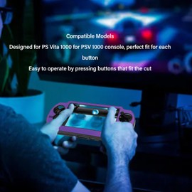 Hülle für PS Vita 1000-Konsole, Hartschalen-Schutzhülle für PS Vita 1000 für PSV 1000-Ersatz, Schutzhülle aus Aluminiumlegierung, Hart (Purple)