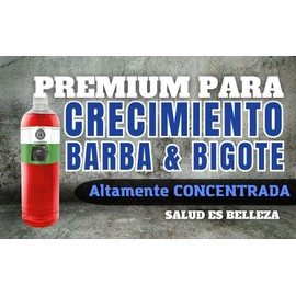 JYE Loción Crecimiento de Barba y Bigote Doblemente Concentrada, tratamiento natural crecimiento de Barba y Cabello, Unisex. Anticaída de cabello. Premium 1 Litro