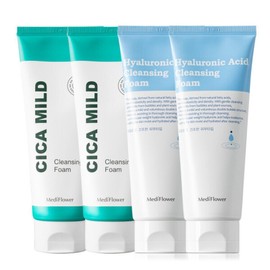 2 Cica Mild Cleansing Foams + 2 Hyaluronic Acid Cleansing Foams / 시카 마일드 클렌징폼 2개+히알루론산 클렌징폼 2개